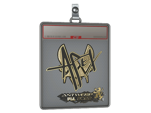 Sticker Slab | apEX (Gold) | Antwerp 2022