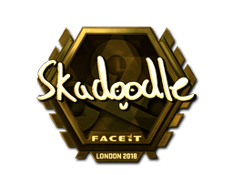 Sticker | Skadoodle (Gold) | London 2018