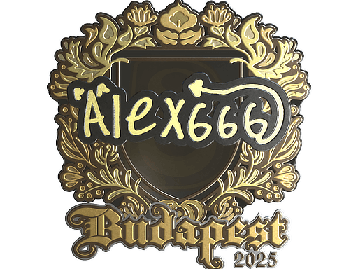 Sticker | alex666 (Gold) | Budapest 2025