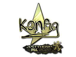 Sticker | k0nfig (Gold) | Antwerp 2022