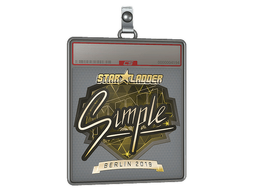 Sticker Slab | s1mple (Gold) | Berlin 2019