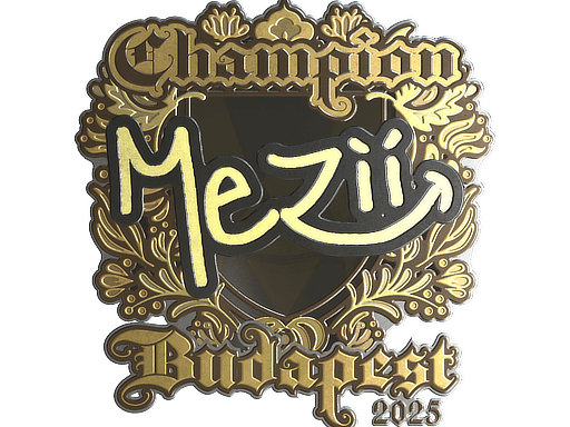 Sticker | mezii (Gold, Champion) | Budapest 2025