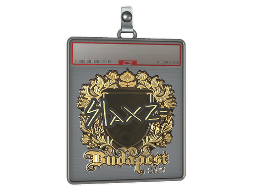 Sticker Slab | slaxz- (Gold) | Budapest 2025