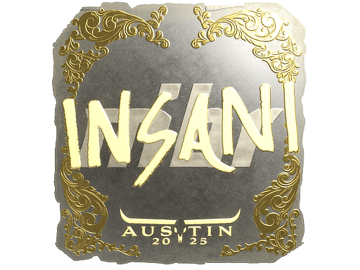 Sticker | insani (Gold) | Austin 2025