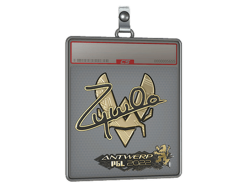 Sticker Slab | ZywOo (Gold) | Antwerp 2022