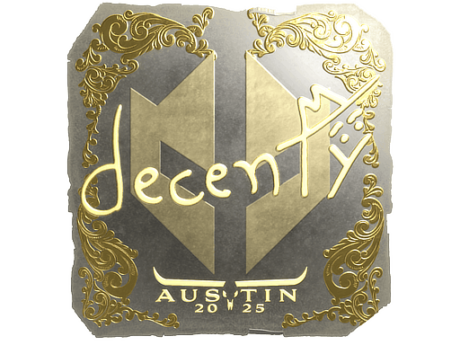 Sticker | decenty (Gold) | Austin 2025