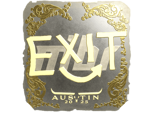 Sticker | exit (Gold) | Austin 2025