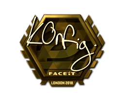 Sticker | k0nfig (Gold) | London 2018