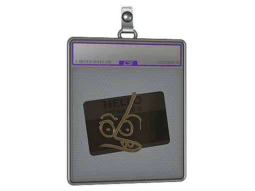 Sticker Slab | Hello MP7 (Gold)