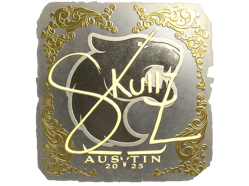 Sticker | skullz (Gold) | Austin 2025