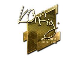 Sticker | k0nfig (Gold) | Boston 2018