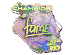 Sticker | fame (Holo, Champion) | Rio 2022