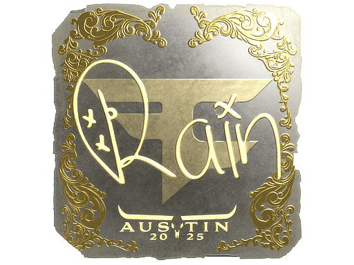 Sticker | rain (Gold) | Austin 2025