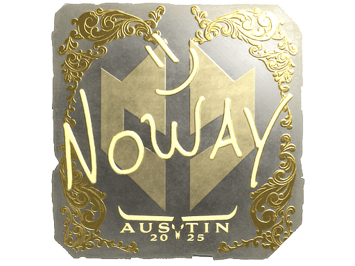Sticker | noway (Gold) | Austin 2025