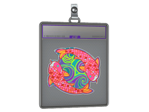 Sticker Slab | Twin Koi (Holo)