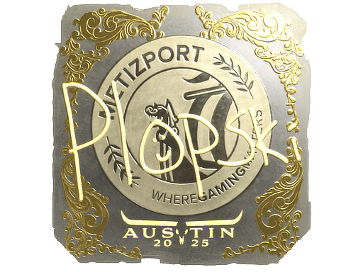 Sticker | Plopski (Gold) | Austin 2025