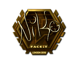 Sticker | niko (Gold)  | London 2018 - Default