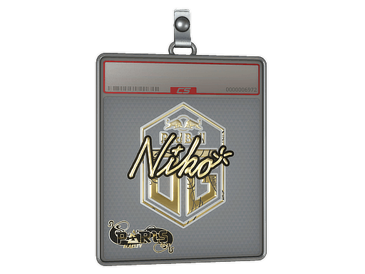 Sticker Slab | niko (Gold)  | Paris 2023