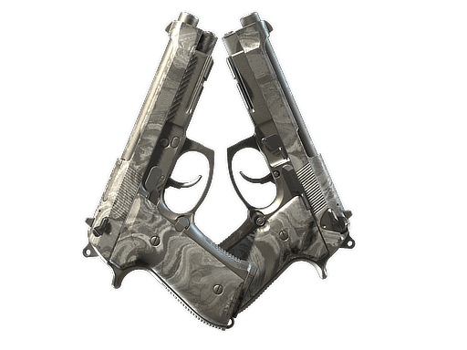 Dual Berettas | Silver Pour - Field-Tested