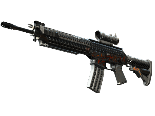 SG 553 | Heavy Metal - Field-Tested