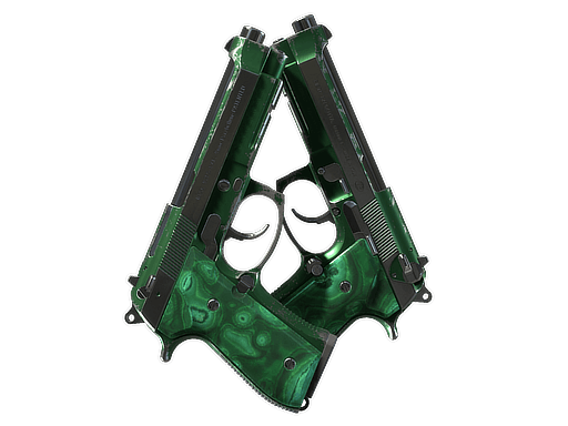 Dual Berettas | Polished Malachite - Field-Tested