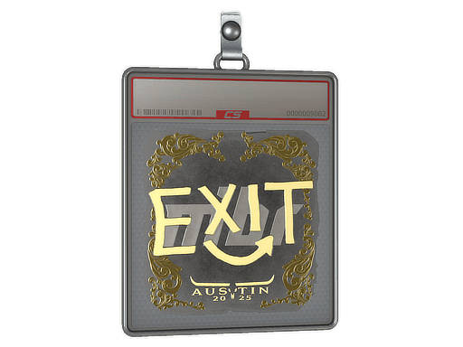 Sticker Slab | exit (Gold) | Austin 2025