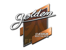 Sticker | Golden (Gold) | Boston 2018