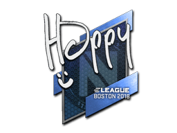 Sticker | Happy (Gold) | Boston 2018