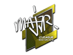 Sticker | MAJ3R (Gold) | Boston 2018