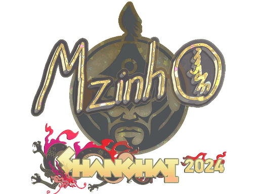 Sticker | mzinho (Gold) | Shanghai 2024