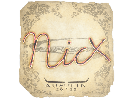Sticker | nicx (Gold) | Austin 2025