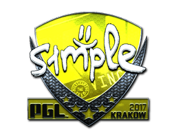 Sticker | s1mple (Gold) | Krakow 2017
